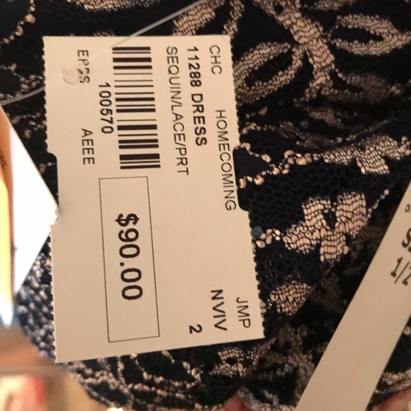 NWT Navy/Cream Hoco dress - Picture 8 of 8